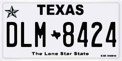 TX license plate DLM8424