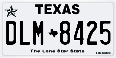 TX license plate DLM8425