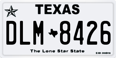 TX license plate DLM8426