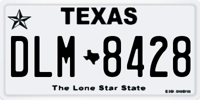 TX license plate DLM8428