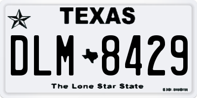 TX license plate DLM8429
