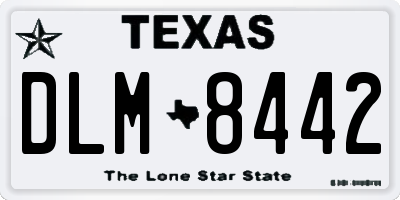 TX license plate DLM8442