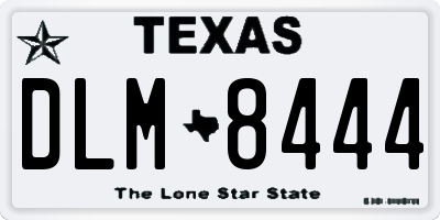 TX license plate DLM8444