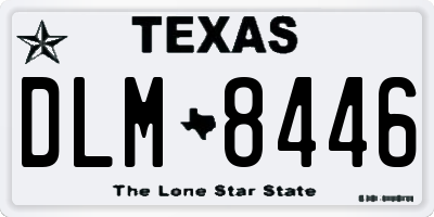 TX license plate DLM8446