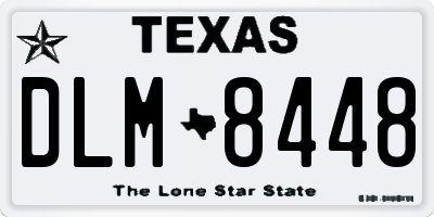 TX license plate DLM8448