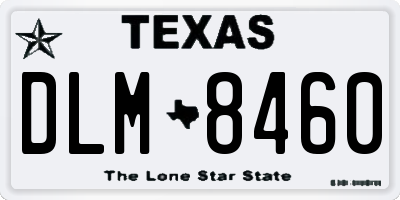 TX license plate DLM8460