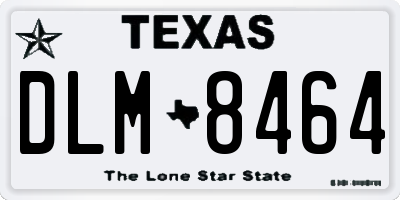 TX license plate DLM8464