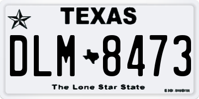 TX license plate DLM8473