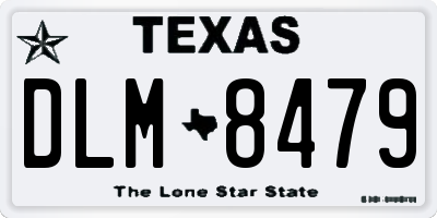 TX license plate DLM8479