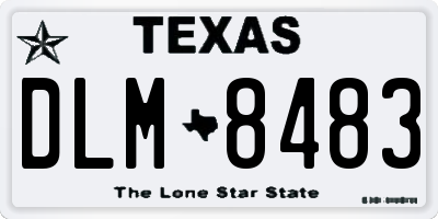 TX license plate DLM8483