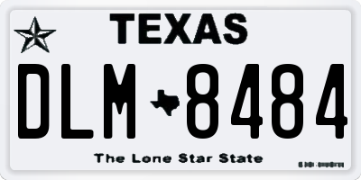 TX license plate DLM8484