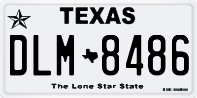 TX license plate DLM8486