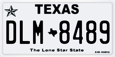 TX license plate DLM8489
