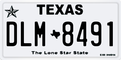 TX license plate DLM8491
