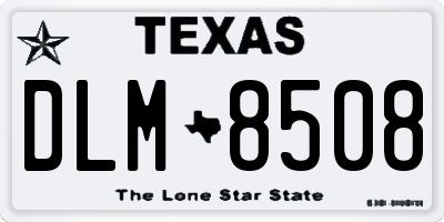 TX license plate DLM8508