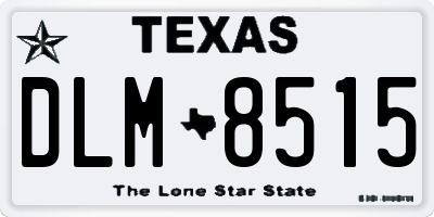 TX license plate DLM8515