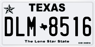 TX license plate DLM8516