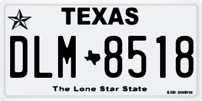 TX license plate DLM8518