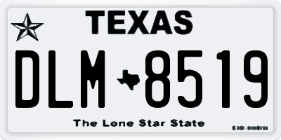 TX license plate DLM8519
