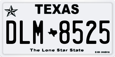 TX license plate DLM8525