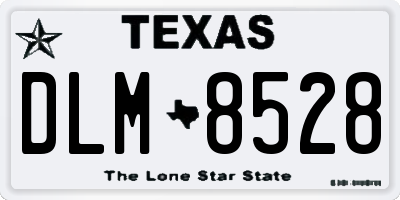 TX license plate DLM8528