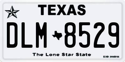 TX license plate DLM8529