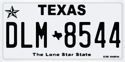 TX license plate DLM8544