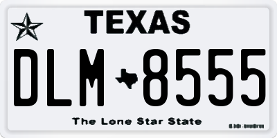 TX license plate DLM8555