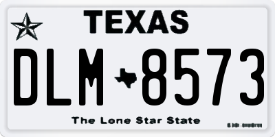 TX license plate DLM8573