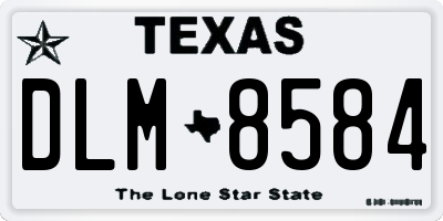 TX license plate DLM8584