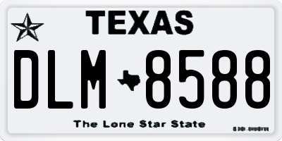 TX license plate DLM8588