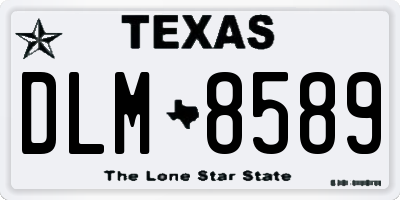 TX license plate DLM8589