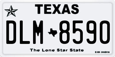 TX license plate DLM8590