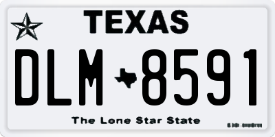 TX license plate DLM8591