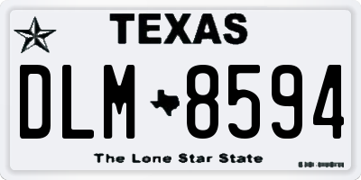 TX license plate DLM8594