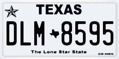 TX license plate DLM8595