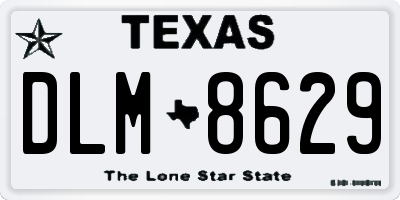 TX license plate DLM8629