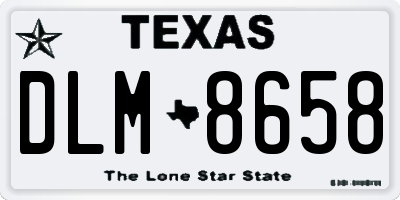 TX license plate DLM8658