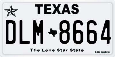 TX license plate DLM8664