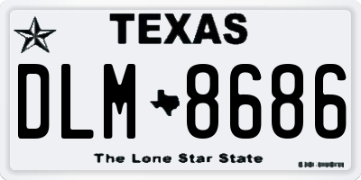 TX license plate DLM8686