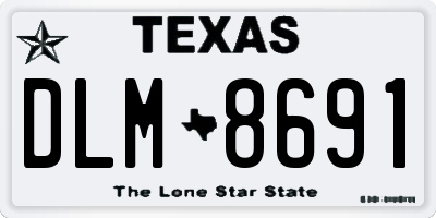TX license plate DLM8691