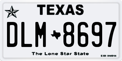 TX license plate DLM8697