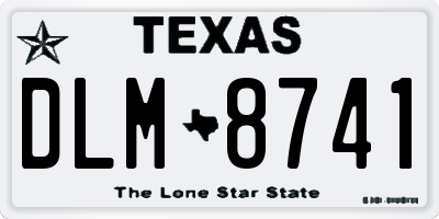 TX license plate DLM8741