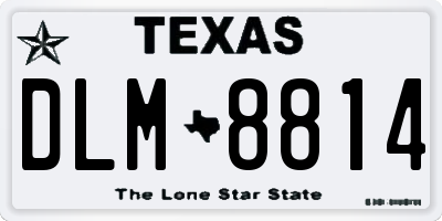 TX license plate DLM8814