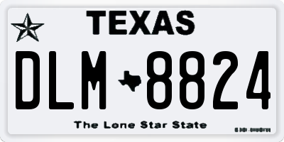 TX license plate DLM8824