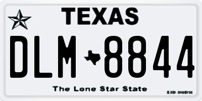 TX license plate DLM8844