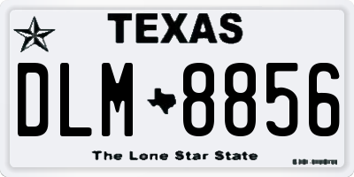 TX license plate DLM8856
