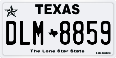 TX license plate DLM8859