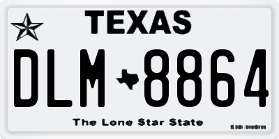 TX license plate DLM8864