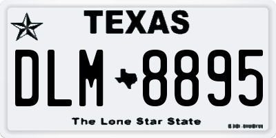 TX license plate DLM8895